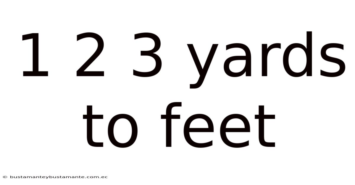 1 2 3 Yards To Feet