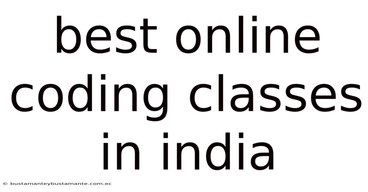 Best Online Coding Classes In India