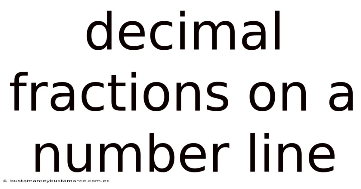 Decimal Fractions On A Number Line