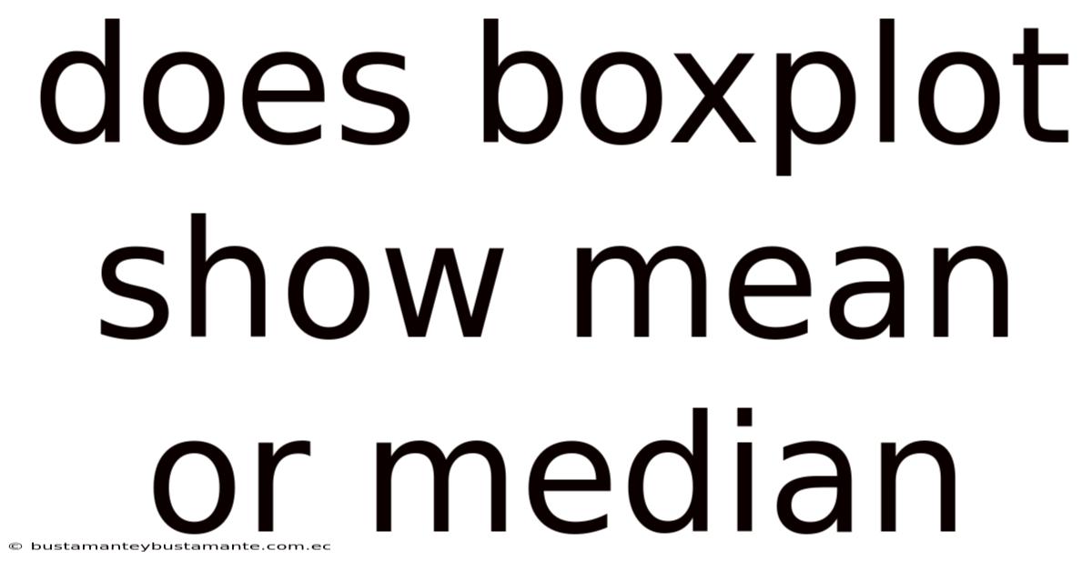 Does Boxplot Show Mean Or Median