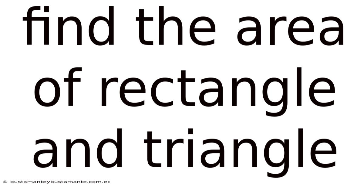 Find The Area Of Rectangle And Triangle