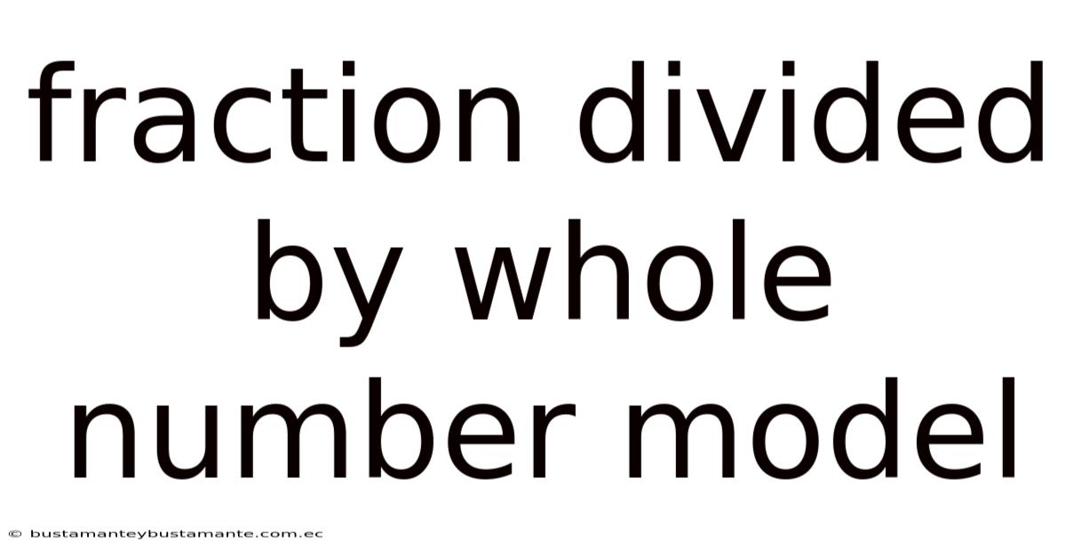 Fraction Divided By Whole Number Model