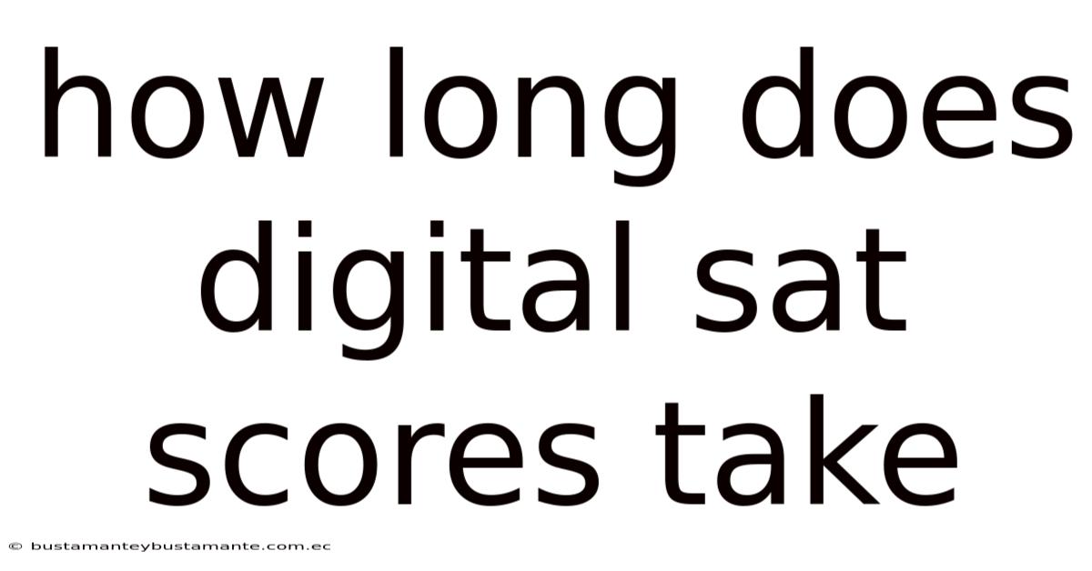 How Long Does Digital Sat Scores Take