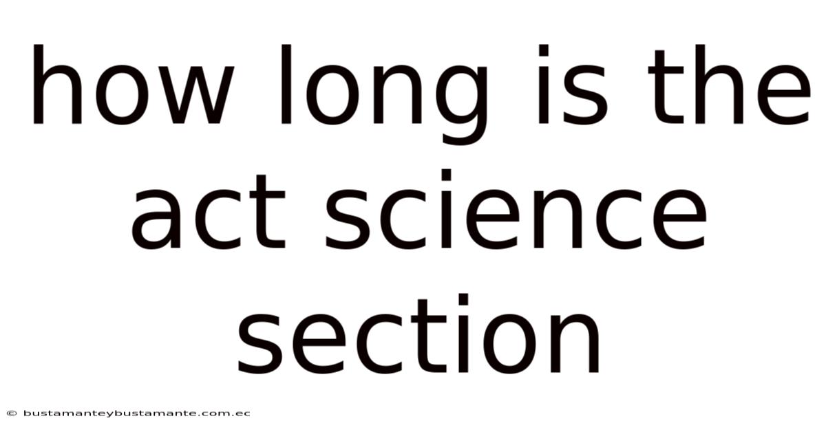 How Long Is The Act Science Section