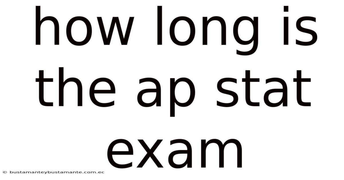 How Long Is The Ap Stat Exam