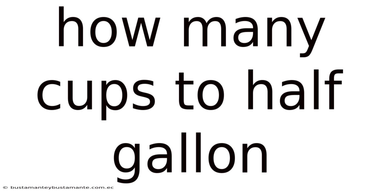 How Many Cups To Half Gallon