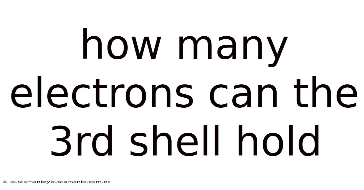 How Many Electrons Can The 3rd Shell Hold