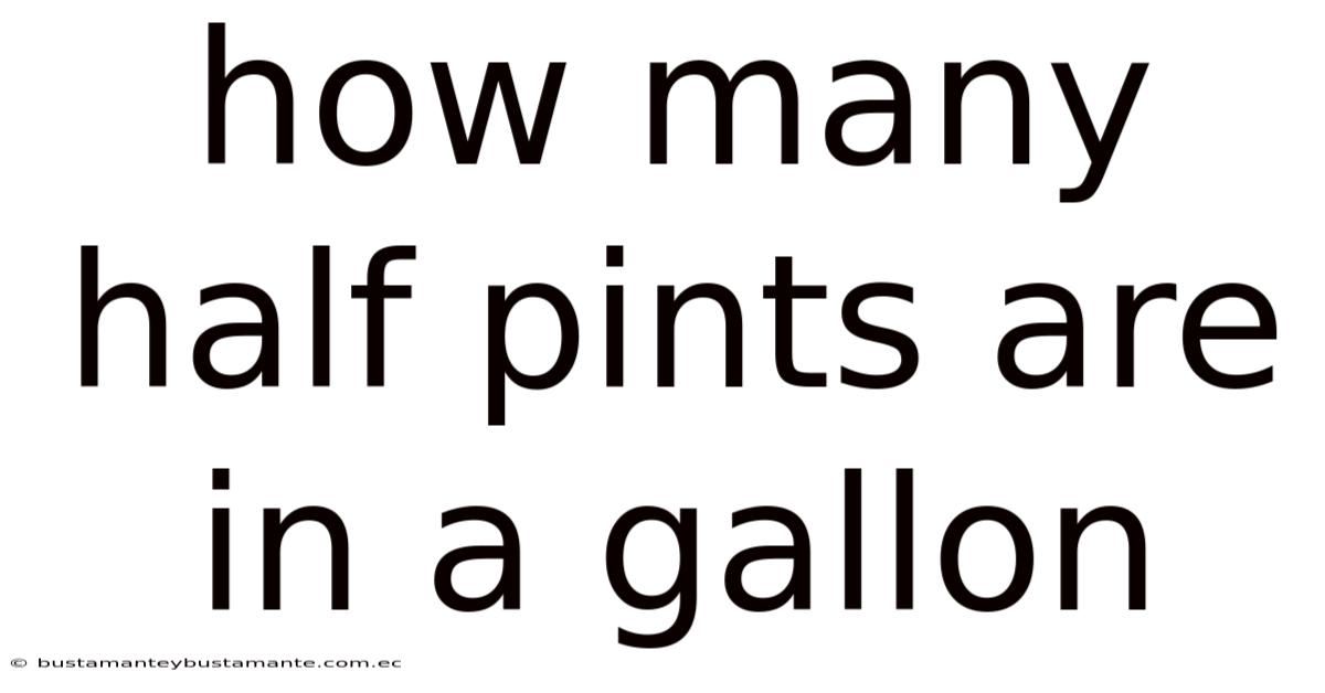 How Many Half Pints Are In A Gallon