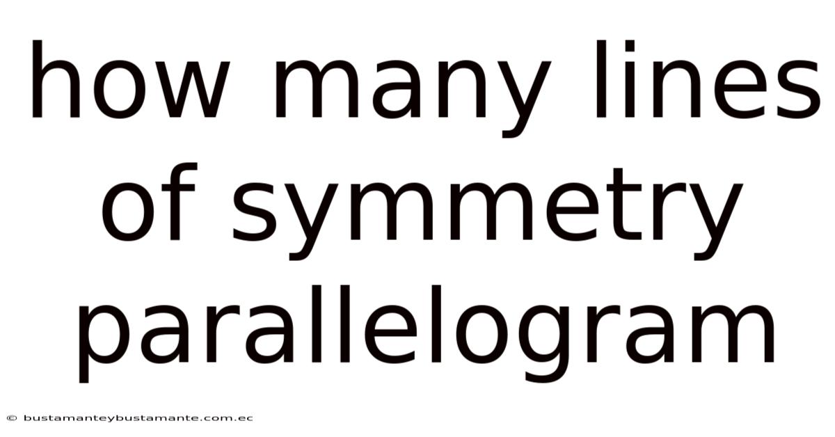 How Many Lines Of Symmetry Parallelogram