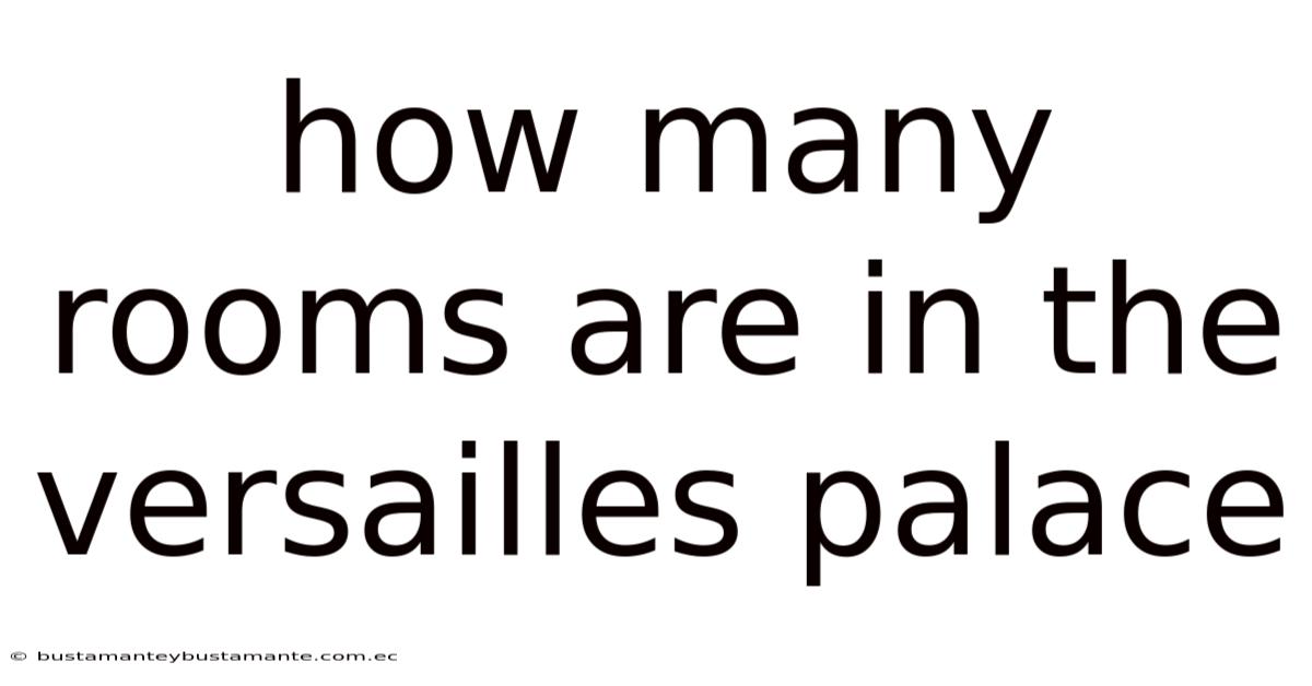 How Many Rooms Are In The Versailles Palace