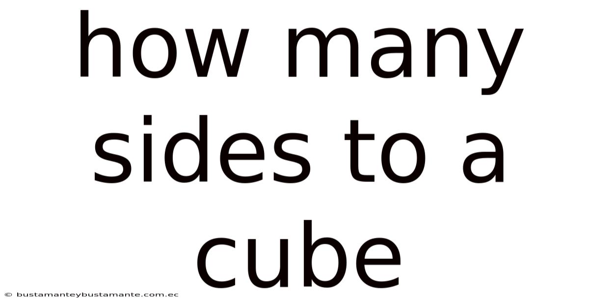How Many Sides To A Cube