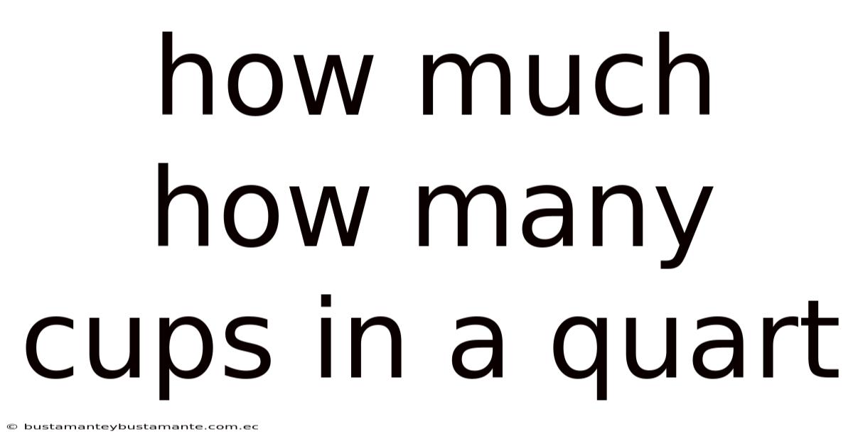 How Much How Many Cups In A Quart