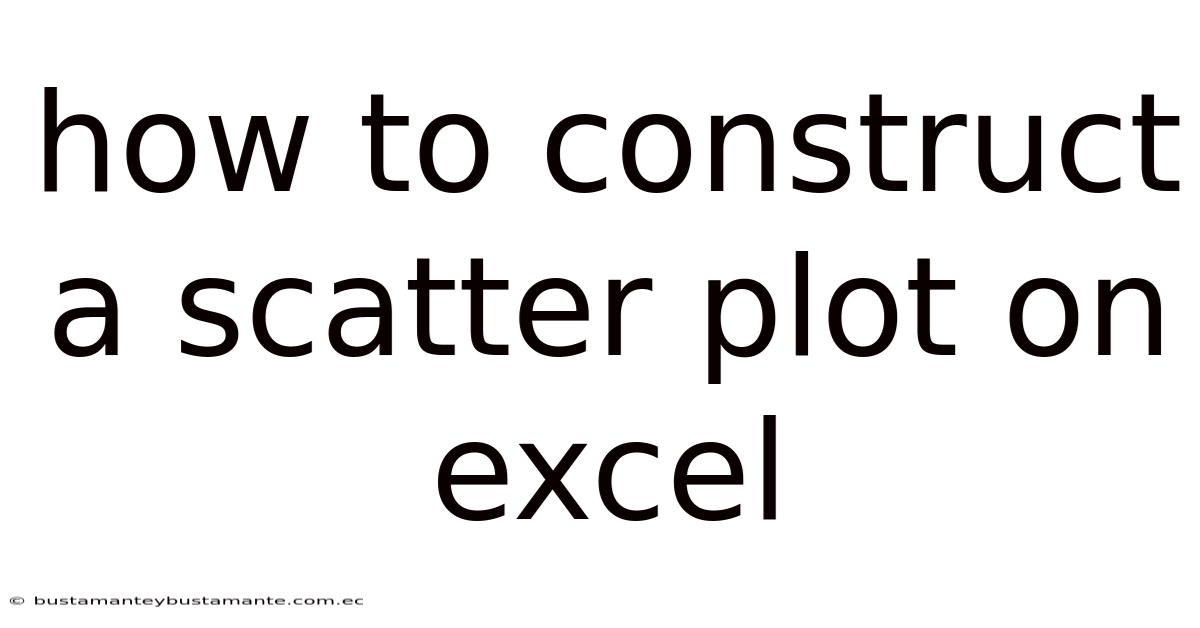 How To Construct A Scatter Plot On Excel