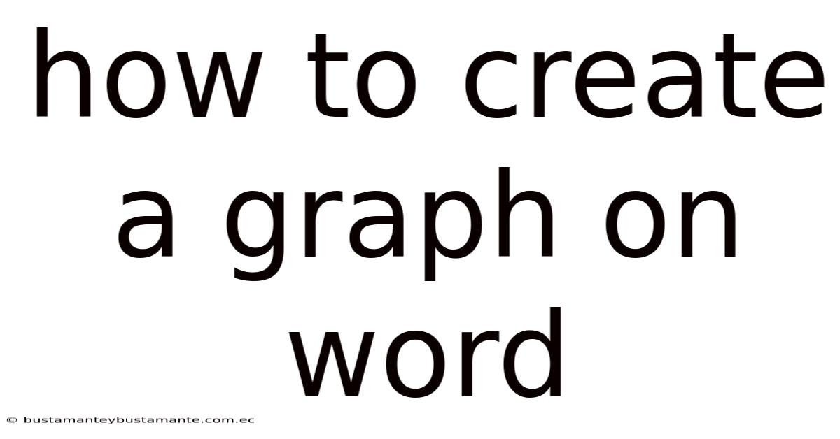 How To Create A Graph On Word