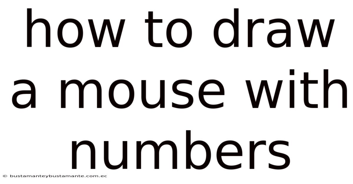 How To Draw A Mouse With Numbers