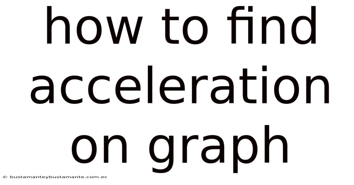 How To Find Acceleration On Graph