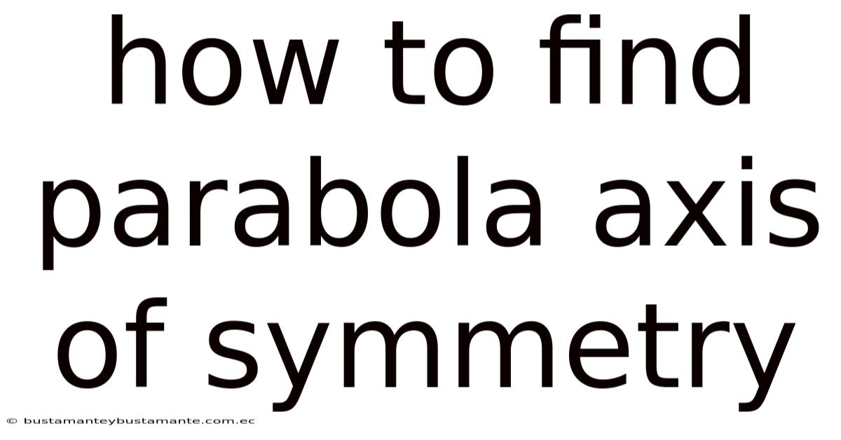 How To Find Parabola Axis Of Symmetry