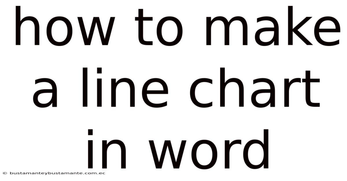 How To Make A Line Chart In Word
