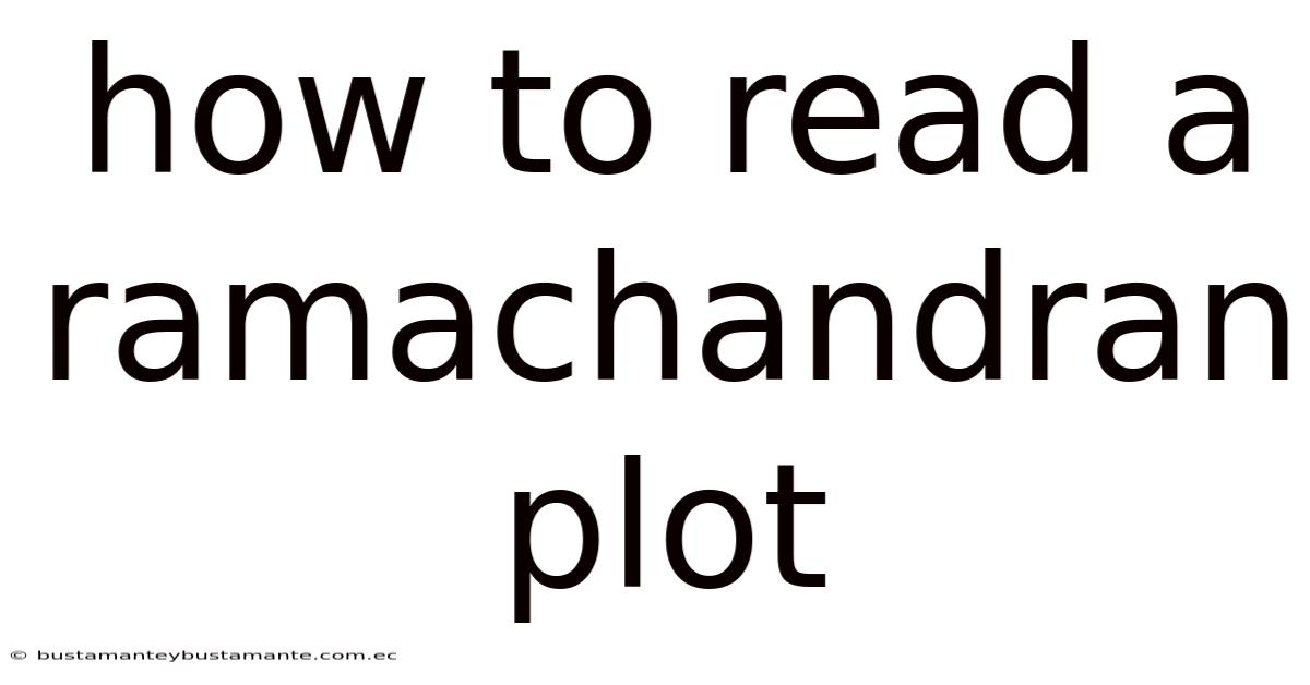 How To Read A Ramachandran Plot