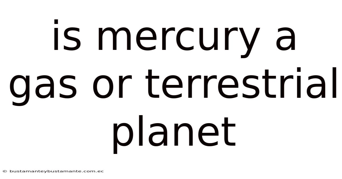 Is Mercury A Gas Or Terrestrial Planet