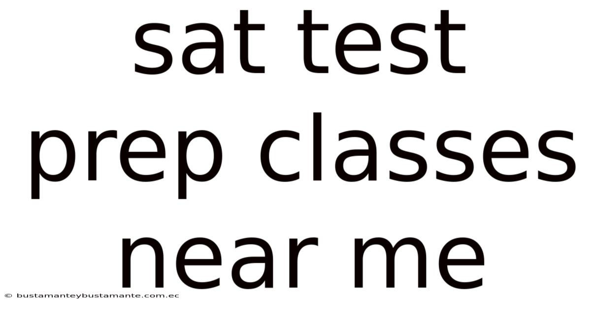 Sat Test Prep Classes Near Me