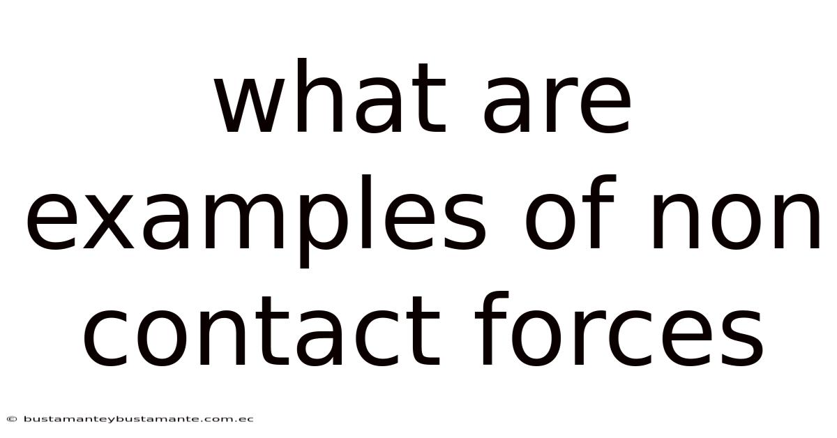 What Are Examples Of Non Contact Forces