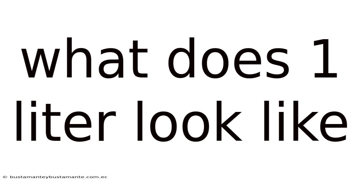 What Does 1 Liter Look Like