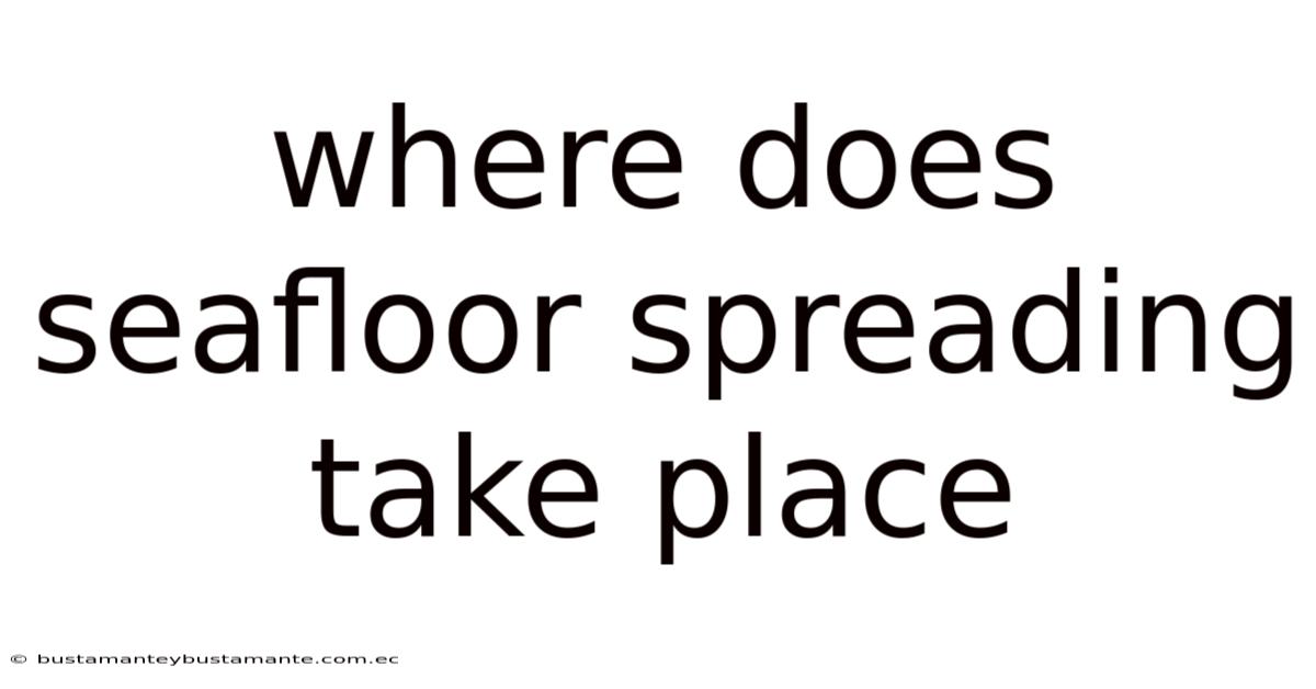 Where Does Seafloor Spreading Take Place
