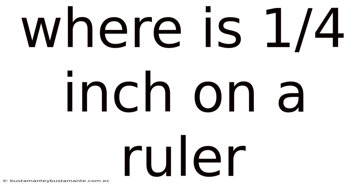 Where Is 1/4 Inch On A Ruler