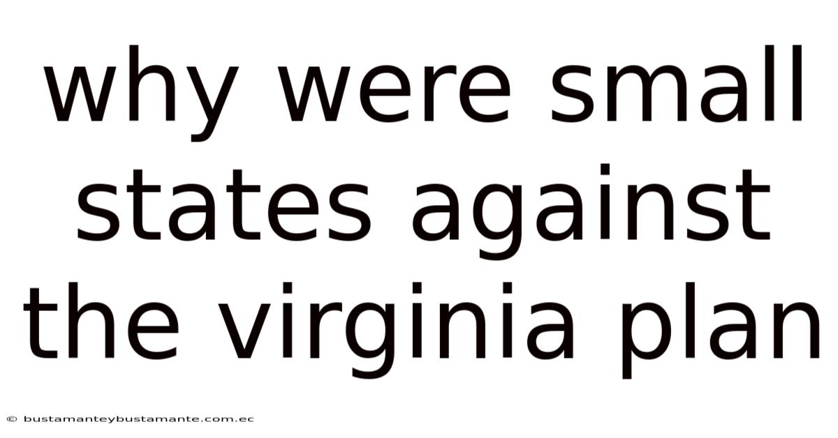 Why Were Small States Against The Virginia Plan
